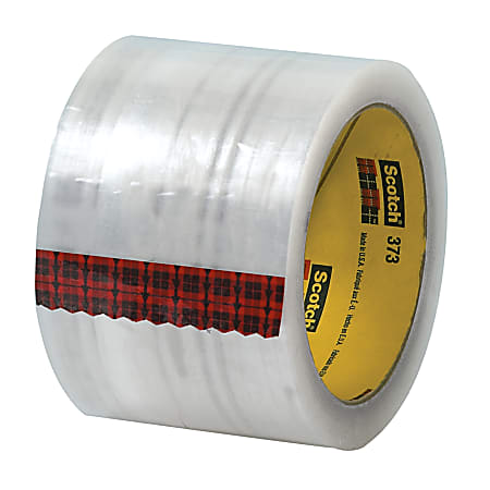 3M® 373 Carton Sealing Tape, 3" x 110 Yd., Clear, Case Of 24