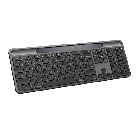 Logitech Signature Slim Solar+ Wireless Keyboard, Bluetooth, Graphite, 920013755