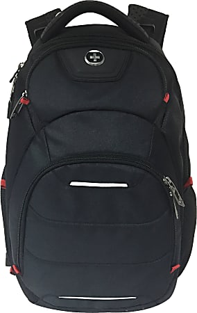 SwissDigital Neptune Massage Business Backpack With 16.1" Laptop Pocket, Black