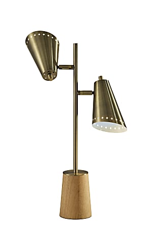 Adesso Josephine Desk Lamp, Antique Brass