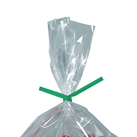 Partners Brand Paper Twist Ties, 5/32" x 10", Green, Case Of 2,000
