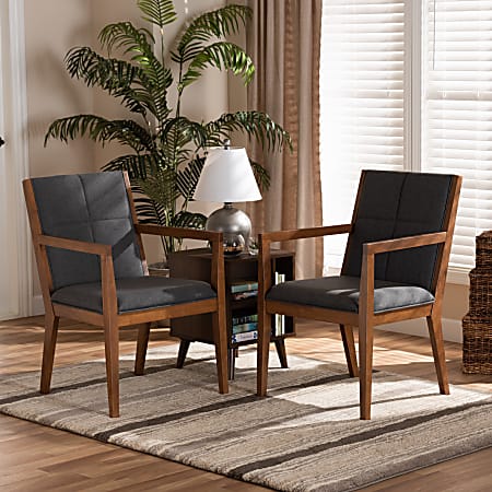 Set of 2 gray accent hotsell chairs