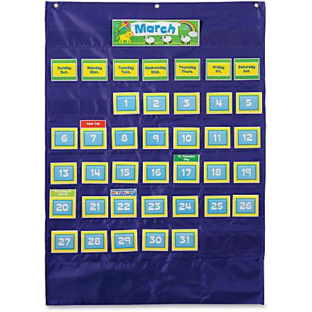Carson Dellosa Deluxe Calendar Pocket Chart All Grades 25 x 35 Office