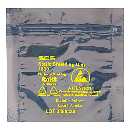 Office Depot® Brand Reclosable Static Shielding Bags, 10" x 10", Transparent, Case Of 100
