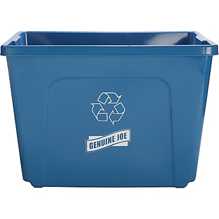 Genuine Joe 14-Gallon Recycling Bin - 14 gal Capacity - Rectangular - Durable, Lightweight - 14.5 Genuine Joe 14-Gallon Recycling Bin - 14 gal Capacity - Rectangular - Durable, Lightweight - 14.5