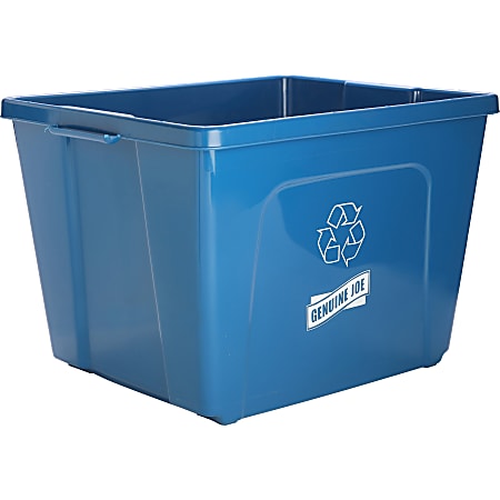 Genuine Joe 14-Gallon Recycling Bin - 14 gal Capacity - Rectangular - Durable, Lightweight - 14.5 Genuine Joe 14-Gallon Recycling Bin - 14 gal Capacity - Rectangular - Durable, Lightweight - 14.5