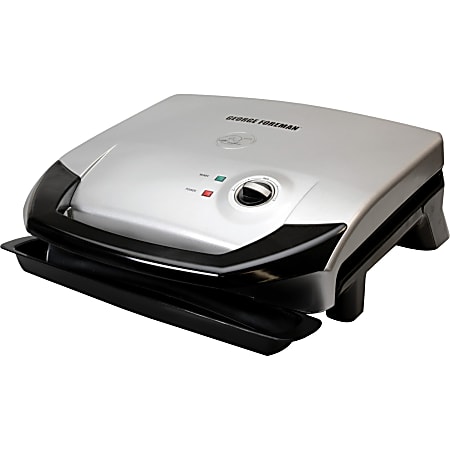 George Foreman 8-Serving Basic Plate Grill With Variable Temperature - Silver