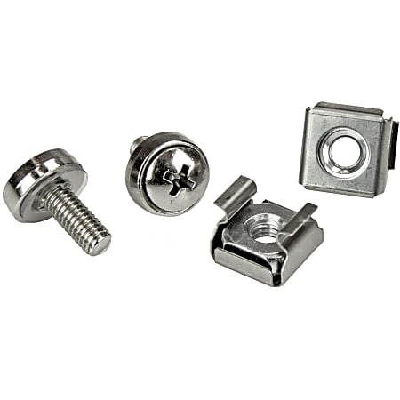 StarTech.com M5 Mounting Screws & Cage Nuts For Server Rack Cabinet, Pack Of 100