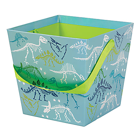 Amscan Iridescent Paperboard Dinosaur Easter Buckets, Medium Size, Set Of 3
