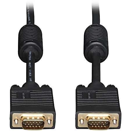 Eaton Tripp Lite Series VGA High-Resolution RGB Coaxial Cable (HD15 M/M), 25 ft. (7.62 m) - VGA cable - P502025