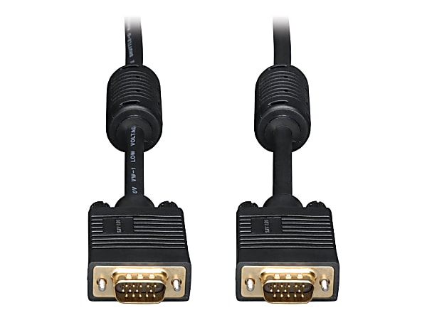 Eaton Tripp Lite Series VGA High-Resolution RGB Coaxial Cable (HD15 M/M), 50 ft. (15.24 m) - VGA cable - P502050