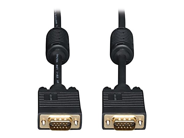 Eaton Tripp Lite Series VGA High-Resolution RGB Coaxial Cable (HD15 M/M), 50 ft. (15.24 m) - VGA cable - HD-15 (VGA) (M) to HD-15 (VGA) (M) - 50 ft - molded - black
