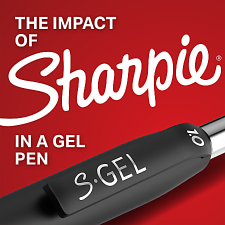 Sharpie S Gel Gel Pens Medium Point 0.7mm Black Ink Gel Pen 8 Count ...