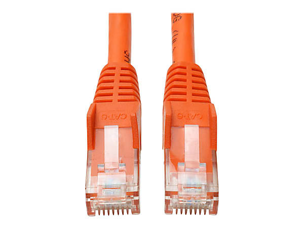 Eaton Tripp Lite Series Cat6 Gigabit Snagless Molded (UTP) Ethernet Cable (RJ45 M/M), PoE, Orange, 5 ft. (1.52 m) - N201005OR