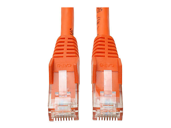 Eaton Tripp Lite Series Cat6 Gigabit Snagless Molded (UTP) Ethernet Cable (RJ45 M/M), PoE, Orange, 7 ft. (2.13 m) - Patch cable - RJ-45 (M) to RJ-45 (M) - 7 ft - UTP - CAT 6 - molded, snagless, stranded - orange