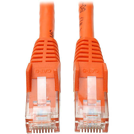 Eaton Tripp Lite Series Cat6 Gigabit Snagless Molded (UTP) Ethernet Cable (RJ45 M/M), PoE, Orange, 10 ft. (3.05 m) - N201010OR