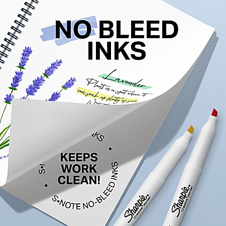 Sharpie S Note Highlighters Chisel Tip Assorted Ink White Barrel Pack ...