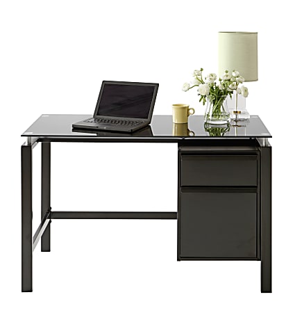 Realspace® Lake Point 46”W Writing Desk, Black