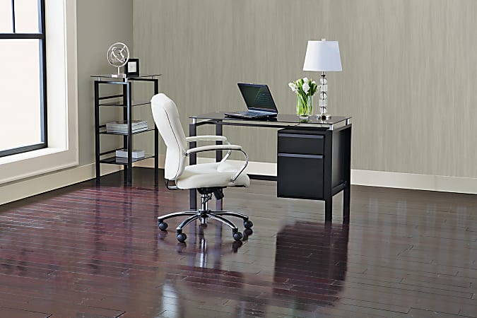 Realspace Lake Point 46 W Writing Desk Black Office Depot