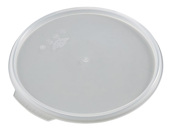 Cambro Seal Covers For 6-8 Qt Camwear Round Food Containers, Translucent, Pack Of 12 Covers