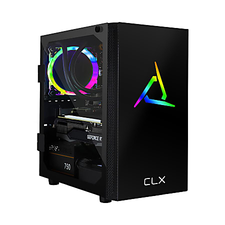CLX SET TGMSETRTM0B07BM Liquid-Cooled Gaming Desktop PC, AMD Ryzen 7, 32GB Memory, 3TB Hard Drive/480GB Solid State Drive, Windows® 10 Home