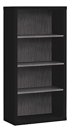 Monarch Specialties Leilani 48"H 4-Shelf Bookcase, Black/Gray