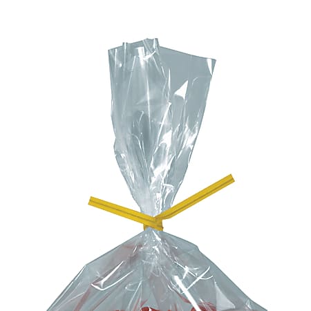 Partners Brand Paper Twist Ties, 5/32" x 12", Yellow, Case Of 2,000