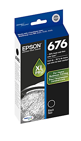 Epson® 676XL DuraBrite® Ultra High-Yield Black Ink Cartridge, T676XLXL120-S