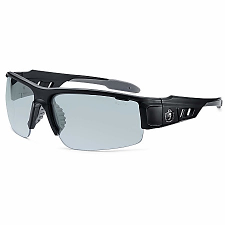 Ergodyne Skullerz® Safety Glasses, Dagr, Anti-Fog, Matte Black Frame, Indoor/Outdoor Lens