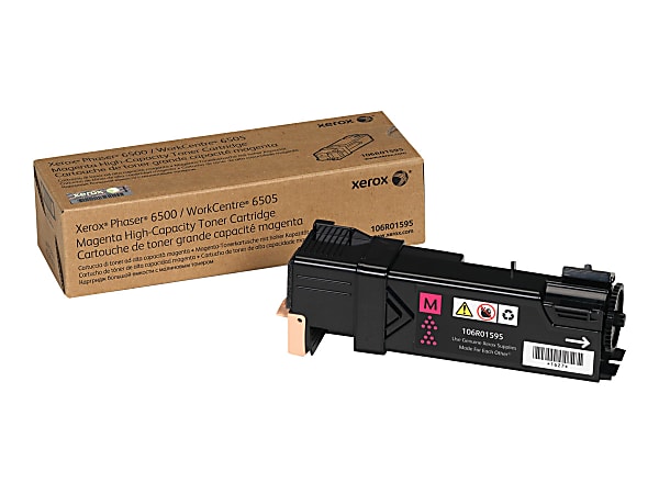 Xerox® 6500 Magenta High Yield Toner Cartridge, 106R01595