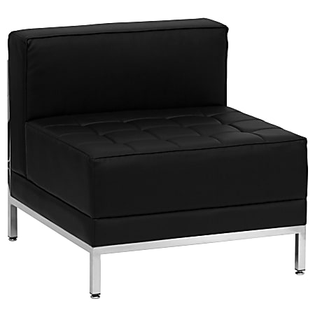 Flash Furniture HERCULES Imagination Series Contemporary LeatherSoft Middle Chair, Black