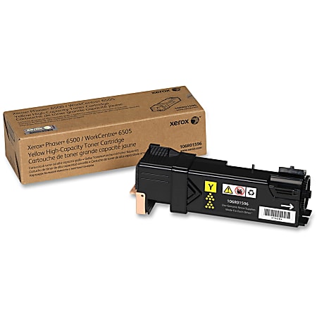 Xerox® 6500 Yellow High Yield Toner Cartridge, 106R01596