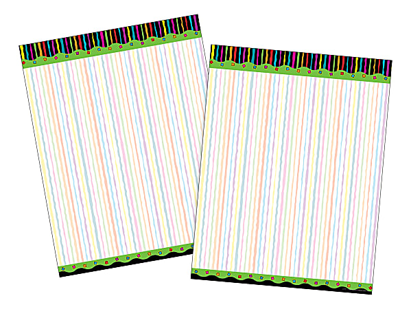 Barker Creek Computer Paper, Letter Paper Size, 60 Lb, Neon Stripe, 100 Sheets