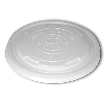 Planet+ Compostable Food Container Lids, 32 Oz, White, Pack Of 500 Lids