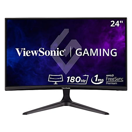 ViewSonic VX2418C 24" 1080p 1ms 180Hz Curved Gaming Monitor, FreeSync Premium