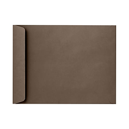 LUX Open-End 9" x 12" Envelopes, Peel & Press Closure, Chocolate Brown, Pack Of 250