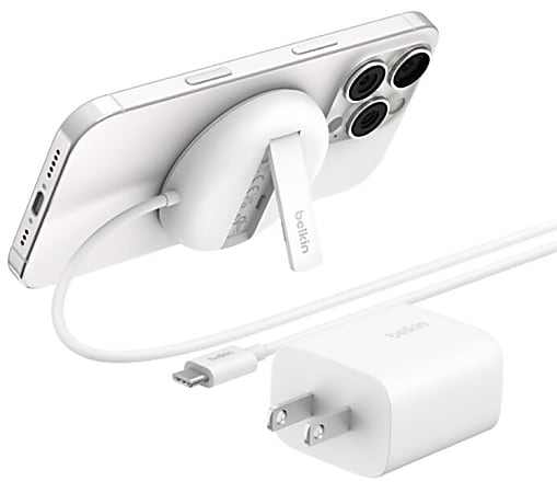 Belkin BoostCharge Magnetic Wireless Charging Pad, White, WIA011TTWH