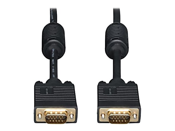 Eaton Tripp Lite Series VGA High-Resolution RGB Coaxial Cable (HD15 M/M), 20 ft. (6.09 m) - VGA cable - HD-15 (VGA) (M) to HD-15 (VGA) (M) - 20 ft - molded - black