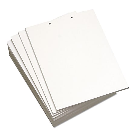 Lettermark™ Custom Cut Sheets, Letter Size, Prepunched Top, 2-Hole, 20 Lb, 500 Sheets Per Ream, Pack Of 5 Reams