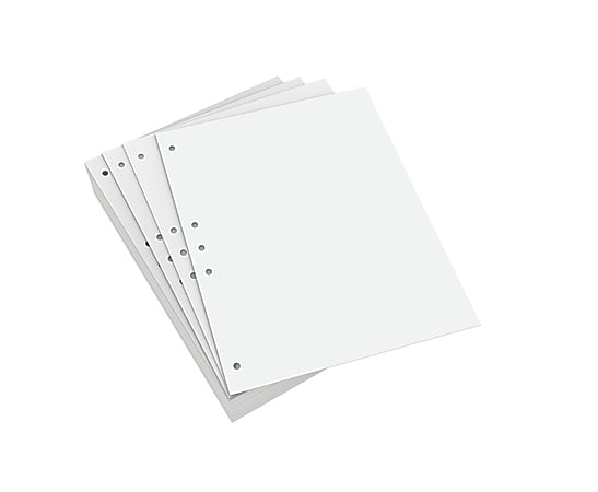 Lettermark™ Custom Cut Sheets, Letter Size, Prepunched Left, 5-Hole, 20 Lb, 500 Sheets Per Ream, Pack Of 5 Reams