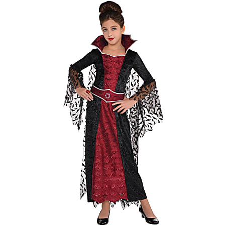 Amscan Coffin Queen Deluxe Girls' Halloween Costume, Large