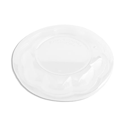 Stalk Market Compostable Salad Bowl Lids, For 24-48 Oz. Bowls, Clear, Pack Of 300 Lids