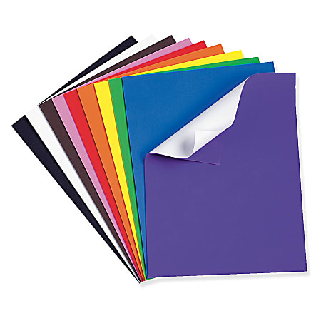 Pacon® Peel N Stick Foam Sheets, 12" x 18", Pack Of 10
