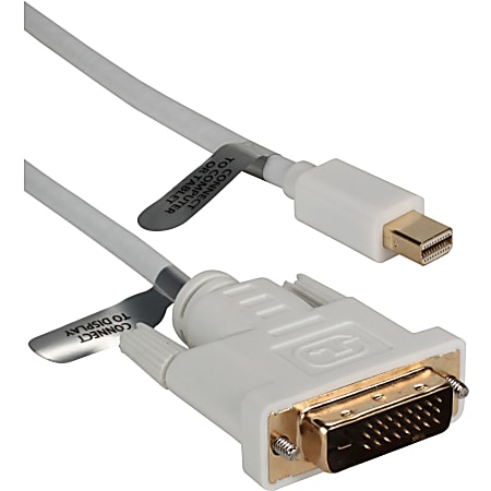 QVS 3ft Mini DisplayPort to DVI Digital Video Cable