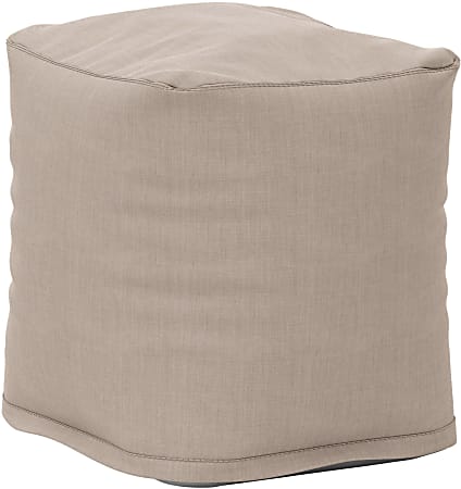National® Bernadette Square Outdoor Ottoman, Sunbrella® Canvas Flax