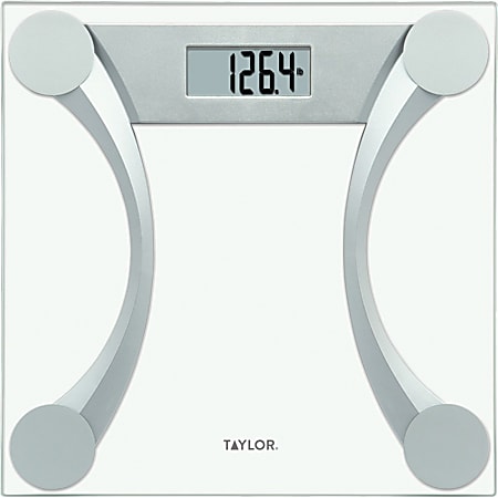 Taylor 76024192 Clear Glass Digital Scale - 400 lb - Clear