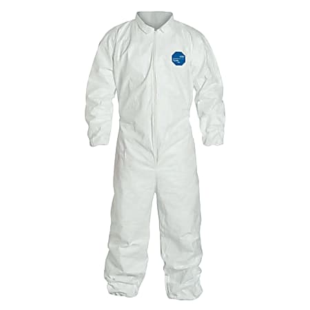 DuPont™ Tyvek® Coveralls With Elastic Wrists And Ankles, 4X, White, Pack Of 25 Coveralls