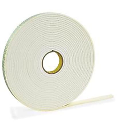 3M® 4466 Double Sided Foam Tape, 1/2 x 5 Yd., White, 1/16