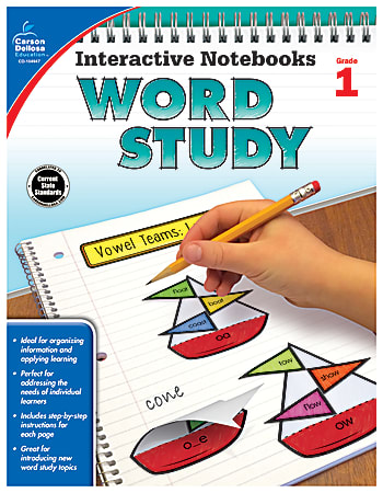 Carson-Dellosa Interactive Notebooks Word Study Books, Grade 1