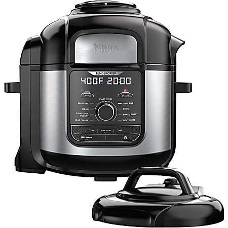 MegaChef 12 Qt. Black and Silver Electric Pressure Cooker with